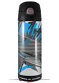 Skin Decal Wrap for Thermos Funtainer 16oz Bottle Baja 0032 Blue Medium (BOTTLE NOT INCLUDED) by WraptorSkinz