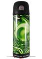 Skin Decal Wrap compatible with Thermos Funtainer 16oz Bottle Liquid Metal Chrome Neon Green (BOTTLE NOT INCLUDED) by WraptorSkinz