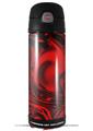 Skin Decal Wrap compatible with Thermos Funtainer 16oz Bottle Liquid Metal Chrome Red (BOTTLE NOT INCLUDED) by WraptorSkinz