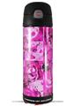 Skin Decal Wrap for Thermos Funtainer 16oz Bottle Pink Plaid Graffiti (BOTTLE NOT INCLUDED) by WraptorSkinz