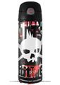 Skin Decal Wrap for Thermos Funtainer 16oz Bottle Punk Rock Skull (BOTTLE NOT INCLUDED) by WraptorSkinz