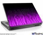 Laptop Skin (Small) - Fire Flames Purple
