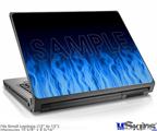 Laptop Skin (Small) - Fire Flames Blue