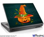 Laptop Skin (Small) - Halloween Mean Jack O Lantern Pumpkin