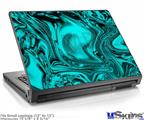 Laptop Skin (Small) - Liquid Metal Chrome Neon Teal