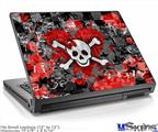 Laptop Skin (Small) - Emo Skull Bones