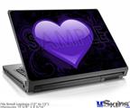 Laptop Skin (Small) - Glass Heart Grunge Purple