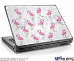 Laptop Skin (Small) - Flamingos on White