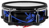 Skin Wrap works with Roland vDrum Shell PD-128 Drum Twisted Garden Blue and White (DRUM NOT INCLUDED)