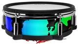 Skin Wrap works with Roland vDrum Shell PD-128 Drum Rainbow Leopard (DRUM NOT INCLUDED)