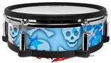Skin Wrap works with Roland vDrum Shell PD-128 Drum Checker Skull Splatter Blue (DRUM NOT INCLUDED)