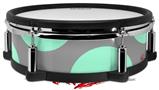 Skin Wrap works with Roland vDrum Shell PD-128 Drum Kearas Polka Dots Mint And Gray (DRUM NOT INCLUDED)