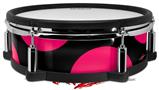 Skin Wrap works with Roland vDrum Shell PD-128 Drum Kearas Polka Dots Pink On Black (DRUM NOT INCLUDED)