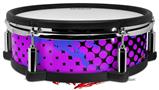 Skin Wrap works with Roland vDrum Shell PD-128 Drum Halftone Splatter Blue Hot Pink (DRUM NOT INCLUDED)