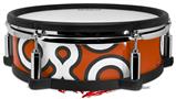 Skin Wrap works with Roland vDrum Shell PD-128 Drum Locknodes 03 Burnt Orange (DRUM NOT INCLUDED)