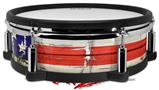 Skin Wrap works with Roland vDrum Shell PD-128 Drum Painted Faded and Cracked USA American Flag (DRUM NOT INCLUDED)
