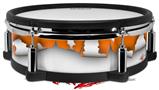 Skin Wrap works with Roland vDrum Shell PD-128 Drum Ripped Colors Orange White (DRUM NOT INCLUDED)
