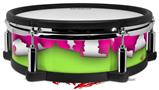 Skin Wrap works with Roland vDrum Shell PD-128 Drum Ripped Colors Hot Pink Neon Green (DRUM NOT INCLUDED)