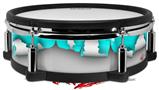Skin Wrap works with Roland vDrum Shell PD-128 Drum Ripped Colors Neon Teal Gray (DRUM NOT INCLUDED)