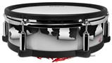 Skin Wrap works with Roland vDrum Shell PD-128 Drum Ripped Colors Black Gray (DRUM NOT INCLUDED)