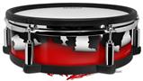 Skin Wrap works with Roland vDrum Shell PD-128 Drum Ripped Colors Black Red (DRUM NOT INCLUDED)