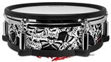 Skin Wrap works with Roland vDrum Shell PD-128 Drum Scattered Skulls Black (DRUM NOT INCLUDED)