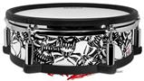 Skin Wrap works with Roland vDrum Shell PD-128 Drum Scattered Skulls White (DRUM NOT INCLUDED)