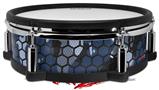 Skin Wrap works with Roland vDrum Shell PD-128 Drum HEX Mesh Camo 01 Blue (DRUM NOT INCLUDED)