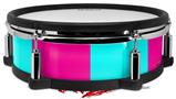 Skin Wrap works with Roland vDrum Shell PD-128 Drum Psycho Stripes Neon Teal and Hot Pink (DRUM NOT INCLUDED)