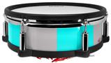 Skin Wrap works with Roland vDrum Shell PD-128 Drum Psycho Stripes Neon Teal and Gray (DRUM NOT INCLUDED)