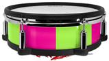 Skin Wrap works with Roland vDrum Shell PD-128 Drum Psycho Stripes Neon Green and Hot Pink (DRUM NOT INCLUDED)