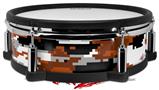 Skin Wrap works with Roland vDrum Shell PD-128 Drum WraptorCamo Digital Camo Burnt Orange (DRUM NOT INCLUDED)