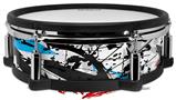 Skin Wrap works with Roland vDrum Shell PD-128 Drum Baja 0018 Blue Medium (DRUM NOT INCLUDED)