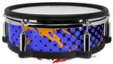 Skin Wrap works with Roland vDrum Shell PD-128 Drum Halftone Splatter Orange Blue (DRUM NOT INCLUDED)