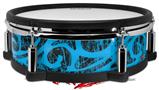 Skin Wrap works with Roland vDrum Shell PD-128 Drum Folder Doodles Blue Medium (DRUM NOT INCLUDED)
