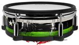 Skin Wrap works with Roland vDrum Shell PD-128 Drum Painted Faded and Cracked Green Line USA American Flag (DRUM NOT INCLUDED)