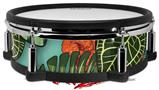 Skin Wrap works with Roland vDrum Shell PD-128 Drum Famingos and Flowers Seafoam Green (DRUM NOT INCLUDED)