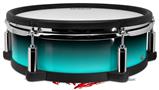 Skin Wrap works with Roland vDrum Shell PD-128 Drum Smooth Fades Neon Teal Black (DRUM NOT INCLUDED)
