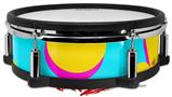 Skin Wrap works with Roland vDrum Shell PD-128 Drum Drip Yellow Teal Pink (DRUM NOT INCLUDED)