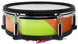 Skin Wrap works with Roland vDrum Shell PD-128 Drum Two Tone Waves Neon Green Orange (DRUM NOT INCLUDED)