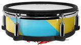 Skin Wrap works with Roland vDrum Shell PD-128 Drum Two Tone Waves Yellow Teal (DRUM NOT INCLUDED)