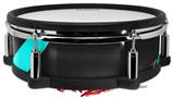 Skin Wrap works with Roland vDrum Shell PD-128 Drum Jagged Camo Neon Teal (DRUM NOT INCLUDED)