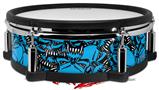 Skin Wrap works with Roland vDrum Shell PD-128 Drum Scattered Skulls Neon Blue (DRUM NOT INCLUDED)