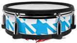 Skin Wrap works with Roland vDrum Shell PD-128 Drum Houndstooth Blue Neon (DRUM NOT INCLUDED)