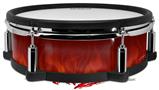 Skin Wrap works with Roland vDrum Shell PD-128 Drum Fire Flames on Black (DRUM NOT INCLUDED)