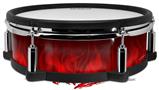 Skin Wrap works with Roland vDrum Shell PD-128 Drum Fire Flames Red (DRUM NOT INCLUDED)