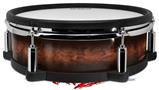Skin Wrap works with Roland vDrum Shell PD-128 Drum Exotic Wood Waterfall Bubinga Burst Dark Mocha (DRUM NOT INCLUDED)