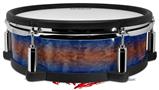 Skin Wrap works with Roland vDrum Shell PD-128 Drum Exotic Wood Waterfall Bubinga Burst Neon Blue (DRUM NOT INCLUDED)
