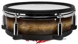 Skin Wrap works with Roland vDrum Shell PD-128 Drum Exotic Wood White Oak Burl Burst Dark Mocha (DRUM NOT INCLUDED)