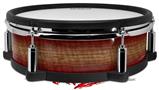 Skin Wrap works with Roland vDrum Shell PD-128 Drum Exotic Wood Pommele Sapele Burst Fire Red (DRUM NOT INCLUDED)